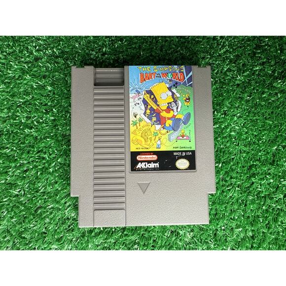The Simpsons: Bart vs. the World (Nintendo NES) Authentic Tested With Manual